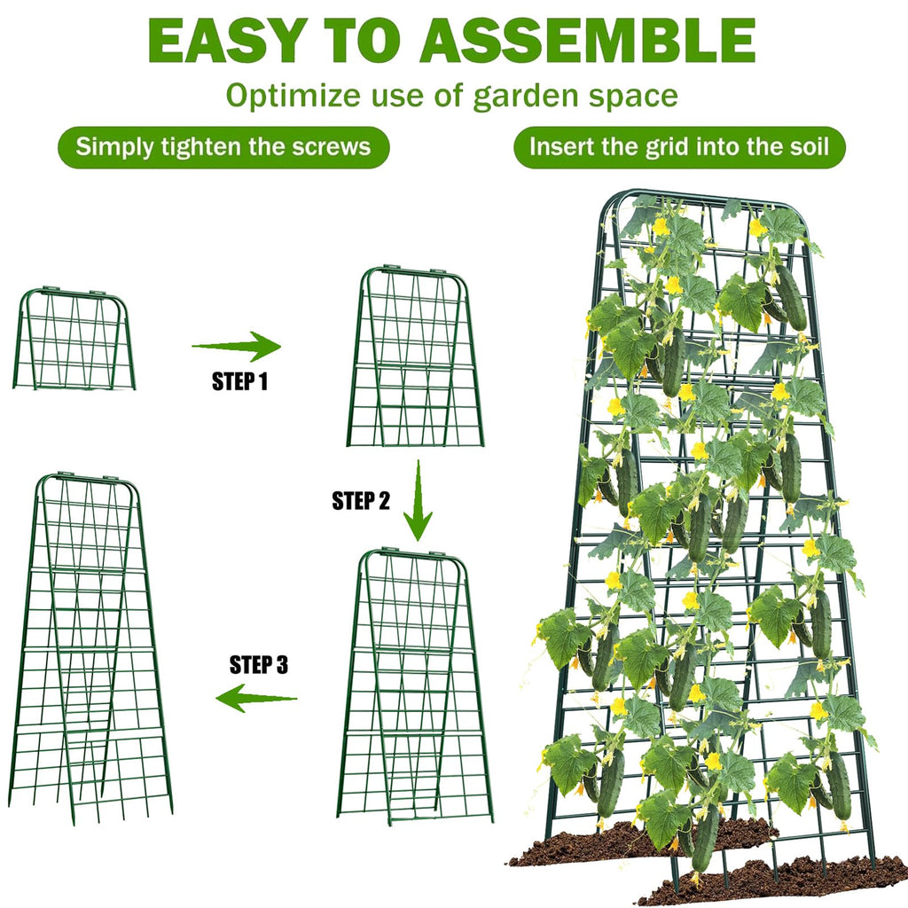 Heavy Duty 50"x17" Adjustable A-Frame Trellis for Climbing Plants