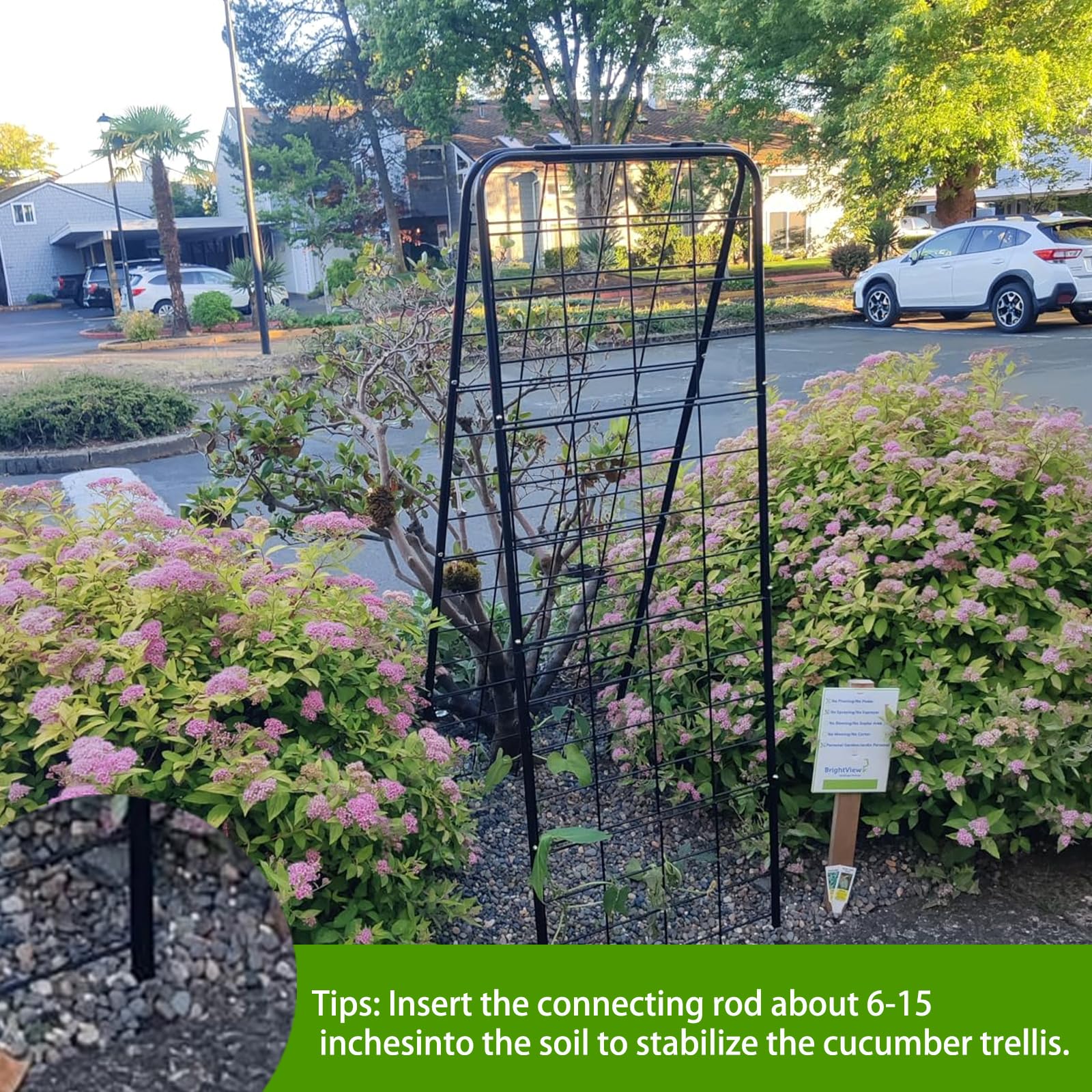 Heavy Duty 50"x17" Adjustable A-Frame Trellis for Climbing Plants